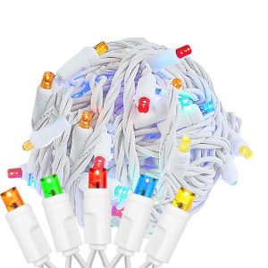 Novelty Lights 50 Light LED Christmas Mini Light Set (White Wire, 11 feet) - 1 of 4