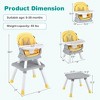Yinvani 6-in-1 Convertible Baby High Chair with Adjustable Removable Tray - 2 of 3