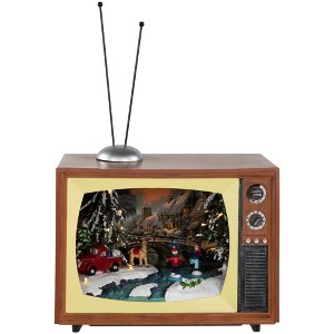 Northlight LED Lighted Animated Musical TV with Ice Skating Scene Christmas Display - 9.25" - 1 of 4