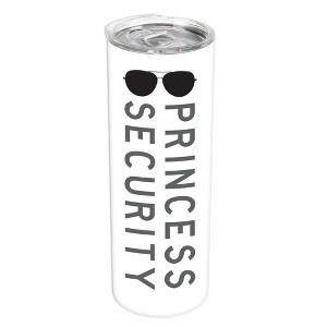 Elanze Designs Princess Security Black and White 20 ounce Stainless Steel Travel Tumbler with Lid For Your On The Go Beverages - 1 of 4