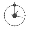 Kate and Laurel Lidor Round Metal Wall Clock, 22x25, Gray - 4 of 4