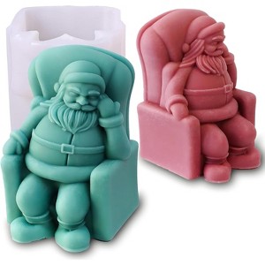 JDICTION Santa Silicone Molds 3D - For Christmas Candle, Chocolate, Cake Fondant, Epoxy Resin, Soap & Ornament Home Decor - 1 of 4