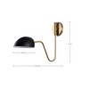 Nuvo Lighting Trilby 1 - Light Sconce in  Matte Black/Burnished Brass - 4 of 4