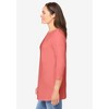 Woman Within Plus Size Perfect Three-Quarter Sleeve Crewneck Tee - 3 of 4