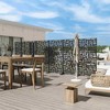 Lirago Arched Outdoor Privacy Screen Patio Decorative Screens 72"x35" Black - 3 of 4
