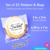 Big Dot of Happiness Simple Script Thank You Stickers and Clear Cookie Bags, Cellophane Treat Bags 4.25x7 IN for Candy or Baked Goods - 25 Count - 4 of 4