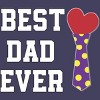 Women's Design By Humans Best Dad Ever Heart Tie By sukhendu12 Racerback Tank Top - 2 of 2