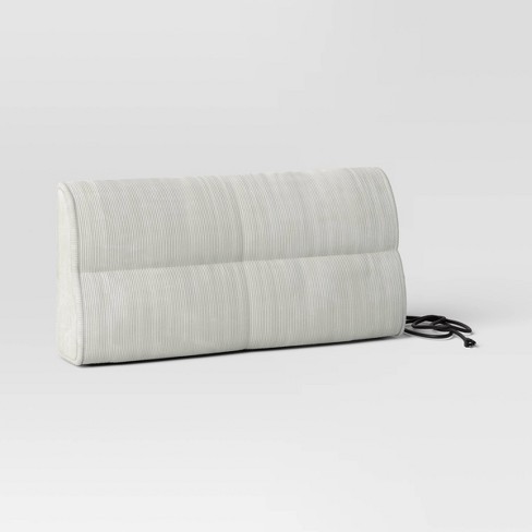 Twin Charging Dorm Headboard Cream - Room Essentials™: Upholstered ...