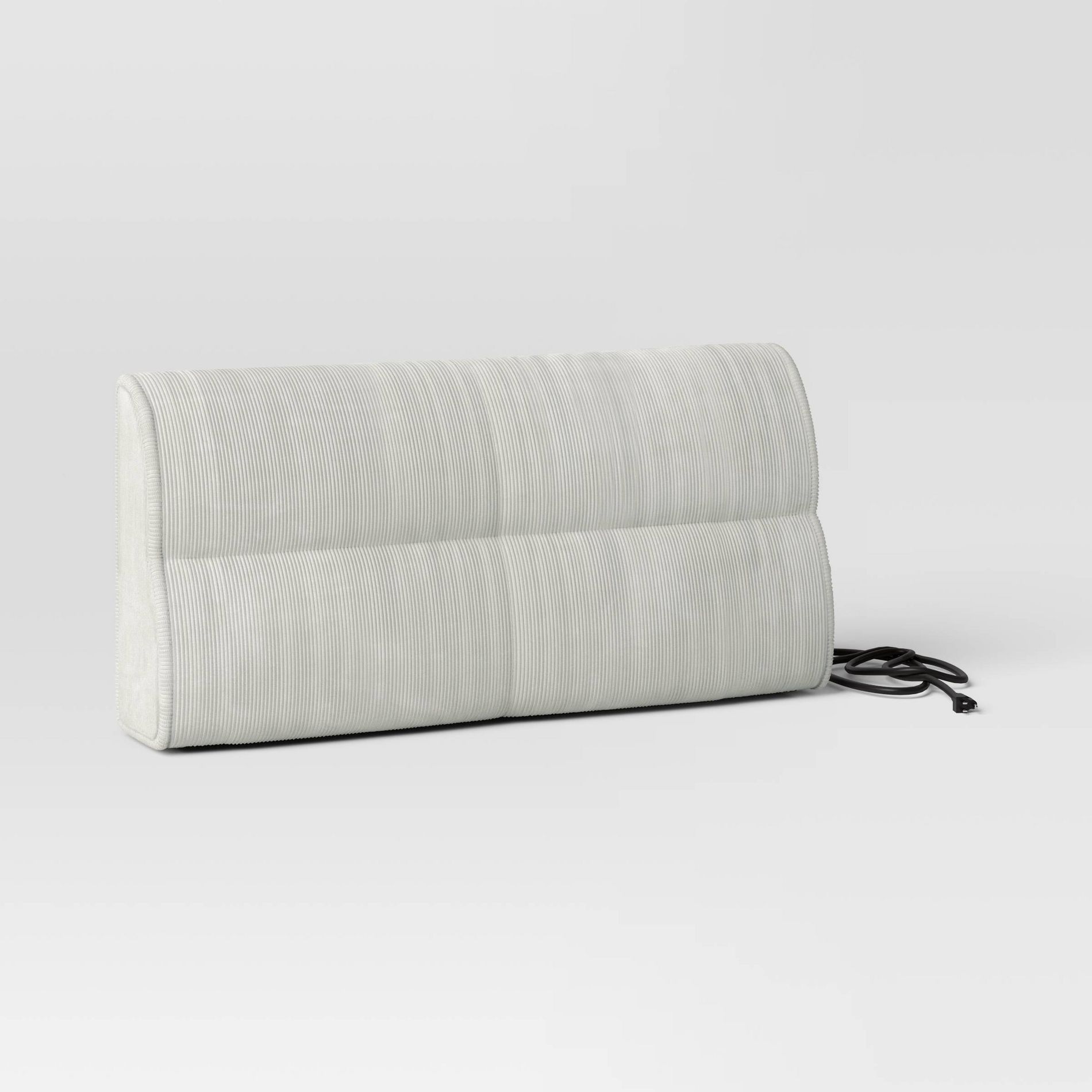 Twin Charging Dorm Headboard Cream - Room Essentials™: Upholstered, Built-in Station, Plywood Frame