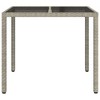 Garden Dining Table Gray 35.4" x 35.4" x 29.5" Poly rattan - 3 of 4