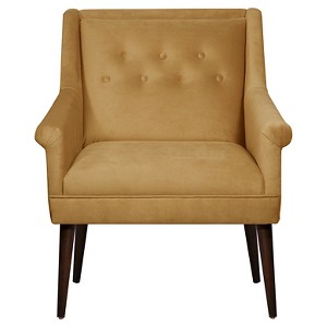 Button Tufted Chair in Mystere Moccasin - Skyline Furniture