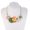 Boho Chunky Acrylic Pendant Necklace - Colorful Geometric Charm Statement for Women - 4 of 4