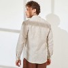 Campus Sutra Men Men's Tan Brown & Ivory White Basket-Weave Shirt - 4 of 4