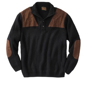 Boulder Creek by KingSize Patch Sweater With Mock Neck - 1 of 4