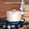 imarku covered non stick frying pan, die cast aluminum 1.6QT non stick milk pot, healthy cookware, PFOA free, cream free, best gift - 3 of 4