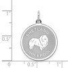 Black Bow Jewelry Sterling Silver Laser Etched Shetland Sheepdog Dog Pendant, 19mm - 4 of 4