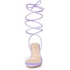Allegra K Women's Open Toe Clear Strap Lace Up Clear Stiletto Heel Sandals - 2 of 4