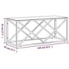 vidaXL Stainless Steel and Glass Coffee Table - 43.3"x17.7", Gold Frame, Tempered Glass Top - 3 of 4