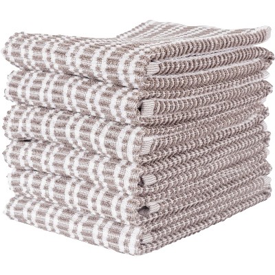 Set Of 6 Ripple Terry Kitchen Towel - 16" x  28"