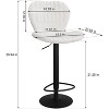 DobleePy Set of 4 High Back Adjustable Swivel Bar Stools, Modern Cushioned Chairs for Counter Height, Easy Assembly - 2 of 4