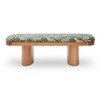 TOV Furniture Ollie Jacquard Bench in Olive Green Leopard - 3 of 4