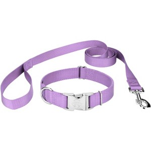 Country Brook Petz Premium Nylon Dog Collar and Leash Set for Small Medium Large Dogs - Vibrant 30+ Color Selection - 1 of 4