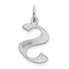 Black Bow Jewelry Sterling Silver Karlie Collection Artisan Block Initial Charm Letter S - 3 of 4