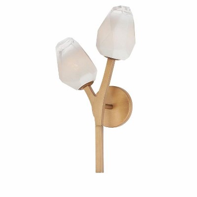 ET2 Lighting Blossom 2 - Light Wall Light in  Natural Aged Brass