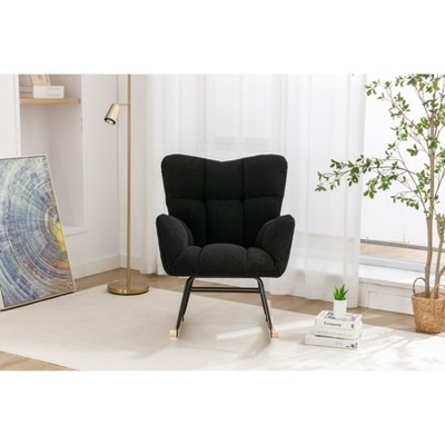 NicBex Rocking Chair Upholstered Accent Chair with Padded Chair Armchair Reading Chair Comfy Chair for Living Room, Bedroom