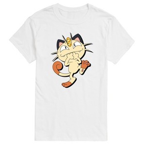 Men's - Pokémon - Meowth Shadow Short Sleeve Graphic T-Shirt - 1 of 4