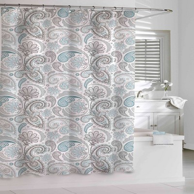 Floral Swirls Shower Curtain Blue/gray - Cassadecor : Target