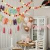 Unique Bargains Party Decorative Polyester Yarn Pom Pom Balls Garlands 8.2 Feet 2 Pcs - 4 of 4