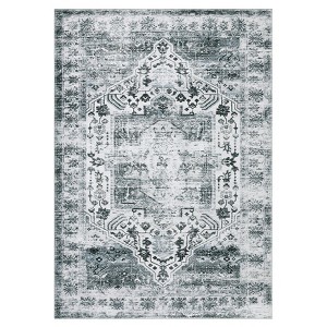 Washable Vintage Rug Non Slip Low Pile Rug Soft Throw Floor Cover Foldable Indoor Carpet for Living Room Bedroom Playroom Nursery - 1 of 4