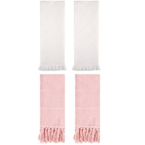 REGALWOVEN 4 Packs Cotton Soft Absorbent Boho Turkish Decorative Hand Towels - 1 of 4