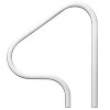 Saftron 3 Bend Return to Deck Polymer Swimming Pool Handrail, White & Polymer 6 Inch Pool Handrails and Ladders Surface Mounting Base, White (2 Pack) - 3 of 4
