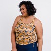 Calypsa Women's Plus Size Maya Tankini Swim Top With Built-in Bra - 3 of 4
