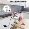 VEVOR Manual Meat Grinder, 304 Stainless Steel Hand Meat Grinder with Steel Table Clamp, Meat Mincer Sausage Maker & 2 Cutting Plates - 3 of 4