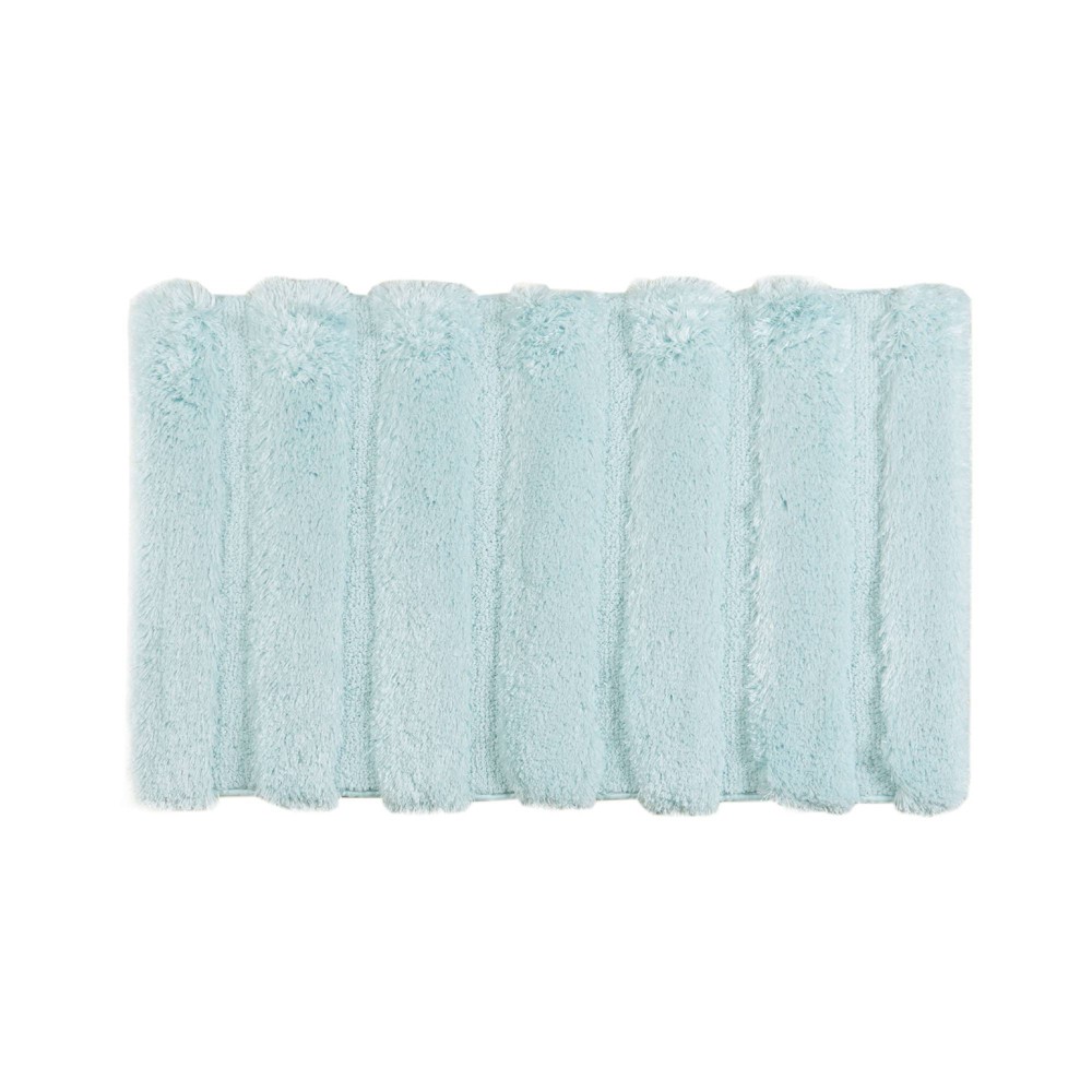  Tufted Pearl Channel Solid Bath Rug Seafoam