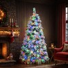 SEVOBAL 6FT Snow Flocked Christmas Tree Christmas Trees Prelit Artificial Christmas Tree Pre-Lit Set Premium Holiday Décor, Green, 37.75"*16.5"*13.75" - 4 of 4