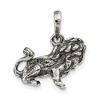 Black Bow Jewelry Sterling Silver Leo the Lion Zodiac 3D Antiqued Pendant - 4 of 4