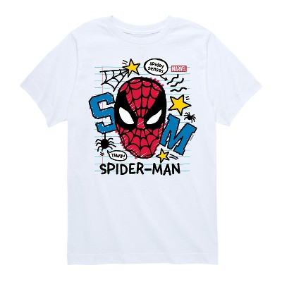 Marvel Doodled Spidey Short Sleeve Graphic T-Shirt - White - 5T