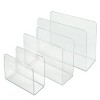 Azar Displays Clear Acrylic Desk File and Mail Holder- 3 Piece Set: (1) Small, (1) Medium, and (1) Large, Set of 3 - 3 of 4