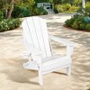 FURNIinspire Patio Accent Chairs Folding Adirondack Chair, Outdoor Adirondack Chair With Cup Holder, Wood Texture Folding Chair, White, 32"*29"*36" - 4 of 4