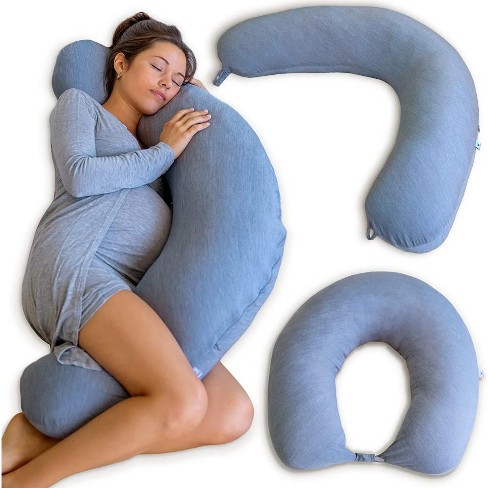 Big Flopsy Pregnancy & Nursing Pillow – Heather Grey