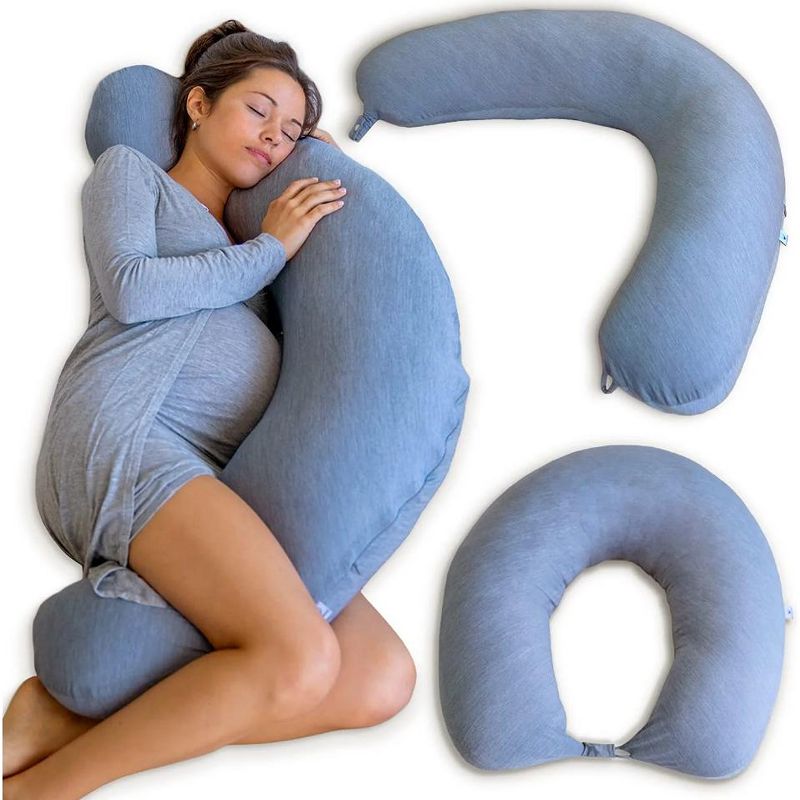 PharMeDoc Crescent Pregnancy Pillows, Maternity and Nursing Pillow for Breast Feeding, 1 of 8