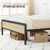 Bohemian Rattan Bed Frame with Headboard & Footboard - Heavy Duty Metal Platform, Noise-Free Reinforced Slats, Under Bed Storage - 4 of 4