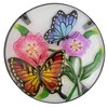 Northlight 19" Floral and Butterfly Glass Patio Side Table - 3 of 4