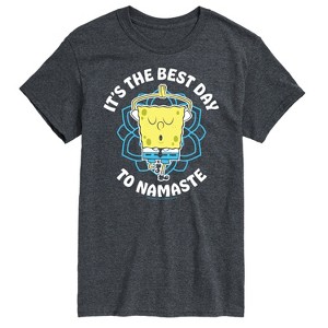 Men's - SpongeBob SquarePants - The Best Day To Namaste Short Sleeve Graphic T-Shirt - 1 of 4