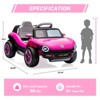 Children's stroller, Volkswagen Beetle authorized model, four-wheeled, with remote control, battery display, USB interface, horn and music function. - 2 of 4
