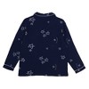 Anna-Kaci Lounge Women's Long Sleeve Button-Up Pajama Set with Notched Collar and Star Print Design - 3 of 4